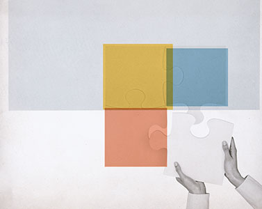 Puzzleteile werden zusammengefügt